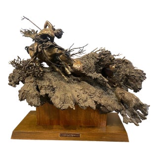 1980s “American Primeval “ Bronze by Bob Grieves Native American Theme 21" #1 of 2 For Sale