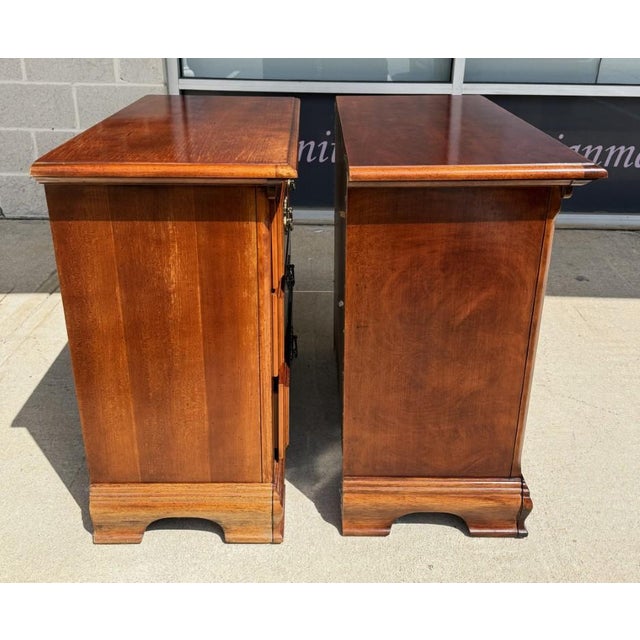 Pair of Chippendale Style Three Drawer Nightstands For Sale In Raleigh - Image 6 of 13