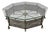 Antique Gothic Spanish Renaissance Steel Brass Octagonal Glass Top Coffee Table For Sale