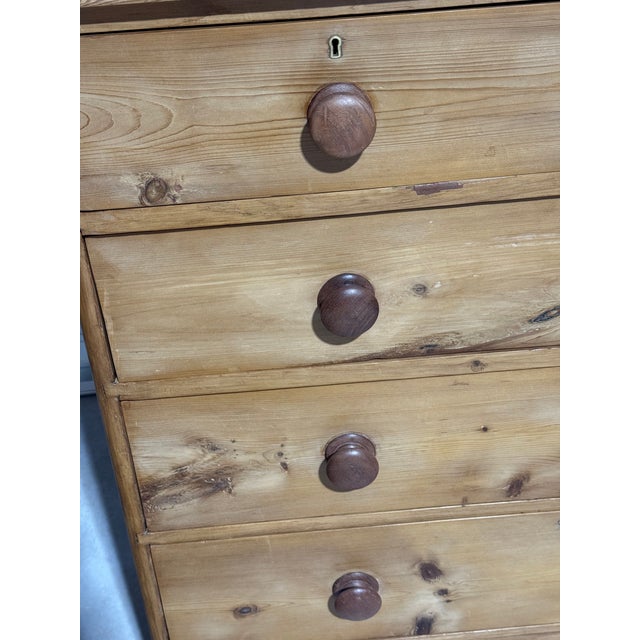 Brown Antique Pine Two Over Three Drawers - Chest of Drawers From England For Sale - Image 8 of 18