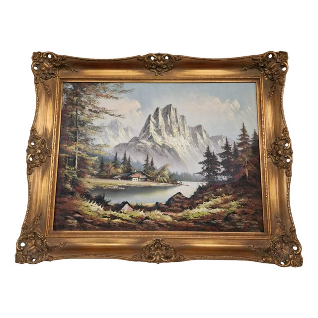 The Alps, 1980s, Oil on Canvas, Framed For Sale