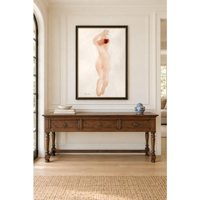This vintage nude figure art print by Auguste Rodin brings expressive French modernism and understated sophistication to a...
