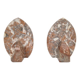 Vintage Art Deco Marble Bookends, France, 1930s, Set of 2 For Sale