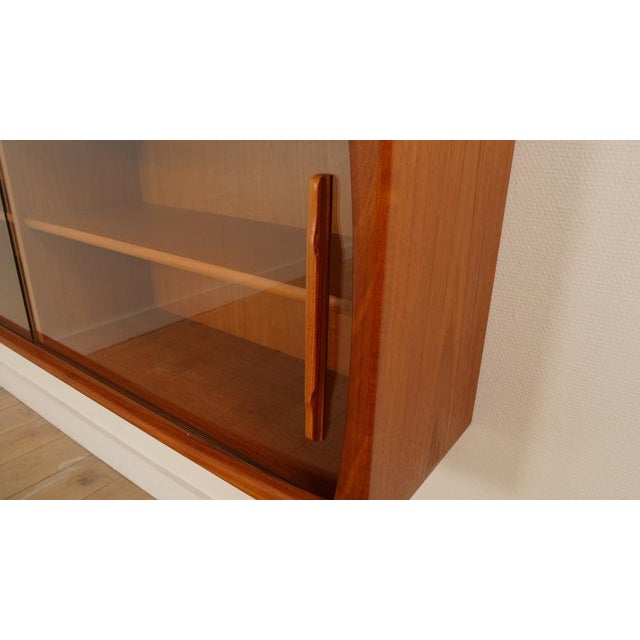 Vintage Teak Floating Sideboard with Glass Doors, 1960s For Sale - Image 12 of 13