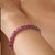 Antique 26.05 Ct Ruby Tennis Bracelet in Sterling Silver For Sale - Image 4 of 13