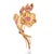 1940s Retro 5.00 Carat Ruby and Diamond 14k Yellow Gold Flower Brooch For Sale In Los Angeles - Image 6 of 7