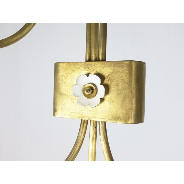 Mid-Century Modern Italian Sconces in White Metal and Brass, Set of 2 For Sale - Image 12 of 18