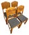 Vintage Set of 4 Carved Dining Chairs With Upholstered Seats For Sale In Seattle - Image 6 of 11