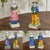 Breton couple in Quimper earthenware from the 1930s - Annaik and Fanchik - H=23.5cm W=8.5cm D=8cm