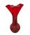 This is a large red flared Baijan Art Glass Vase, measuring 16 inches in height. It is an original piece signed by E....