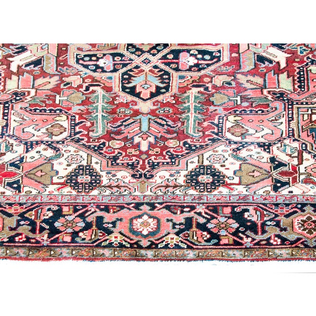 Mid 20th Century Persian Heriz Rug For Sale - Image 9 of 14