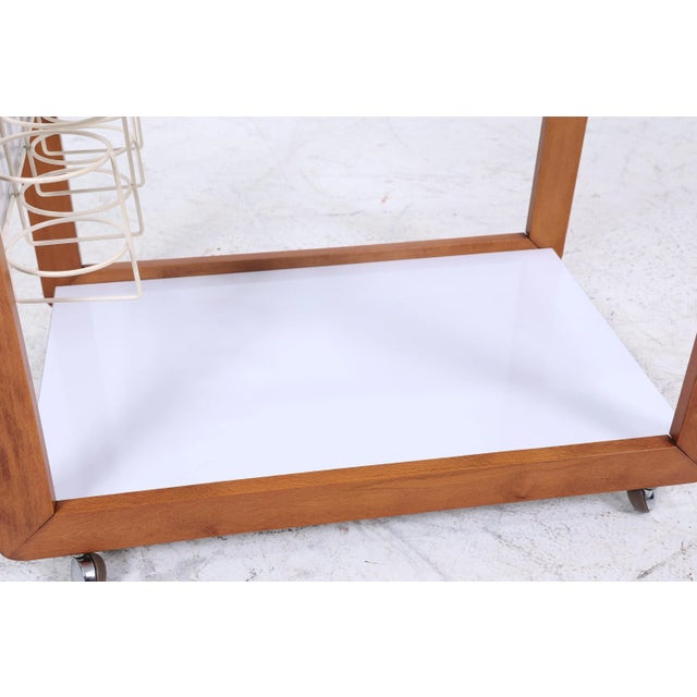 Brown Mid-Century Serving Trolley, 1960s For Sale - Image 8 of 11