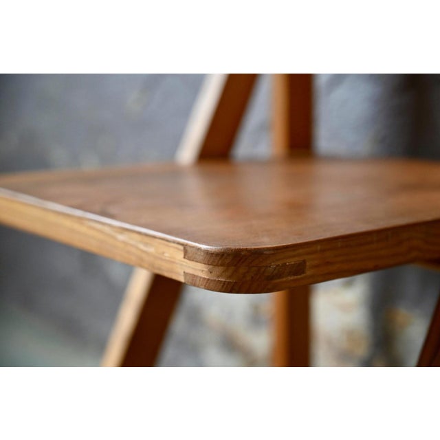 Modernist Fixed Chair in Beech and Plywood, 1970s For Sale - Image 6 of 13