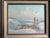 Coastal Mid Century Coastal Beach Scene Oil Painting 8 X 10” Framed For Sale - Image 3 of 6