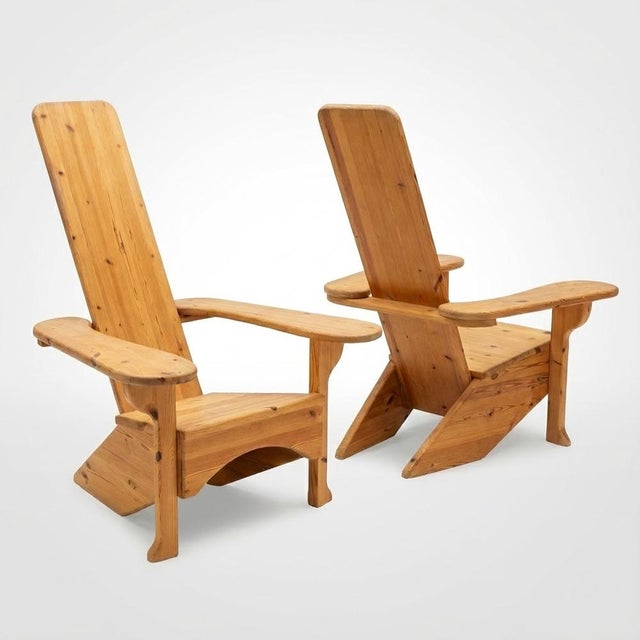Wood Armchairs from Westport Adirondack, 1980s, Set of 2 For Sale - Image 7 of 7