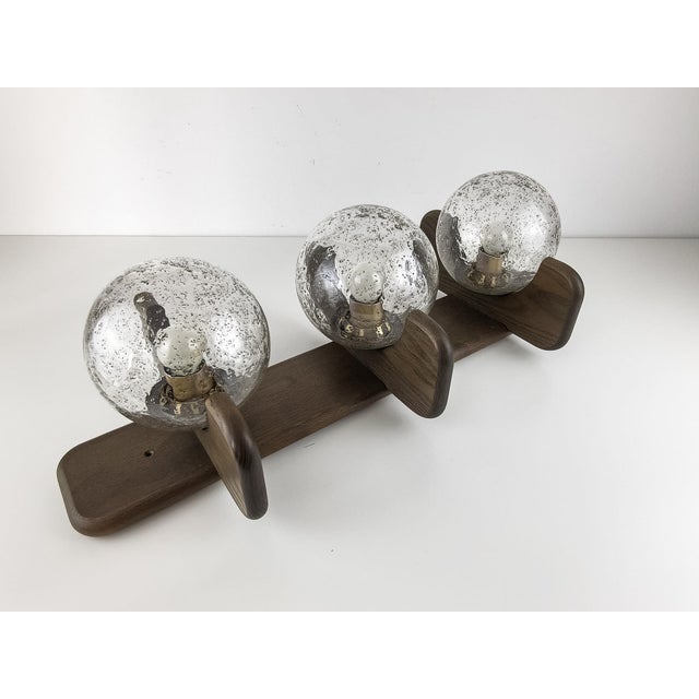 1970s Vintage Three-Glass Globe Wall Light from Kaiser Leuchten, 1960s For Sale - Image 5 of 18