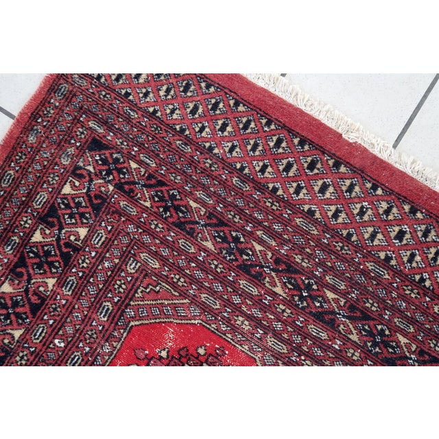 1970s, Handmade Vintage Uzbek Bukhara Rug 3' X 5.3' For Sale - Image 10 of 11