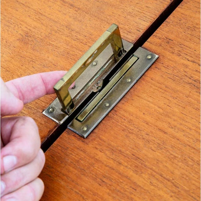 1960s Mid Century Modern Credenza Bench Hutch Cabinet Dresser Teak Renzo Rutili MCM, Attributed For Sale In Sacramento - Image 6 of 12