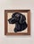 Mid-Century Modern Vintage Framed Black Labrador Retriever Wool Needlepoint Textile Art For Sale - Image 3 of 4