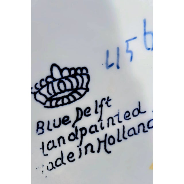 Ceramic Vintage Dutch Delft Blue Vase – Windmill Scene – Hand-Painted Porcelain For Sale - Image 7 of 7
