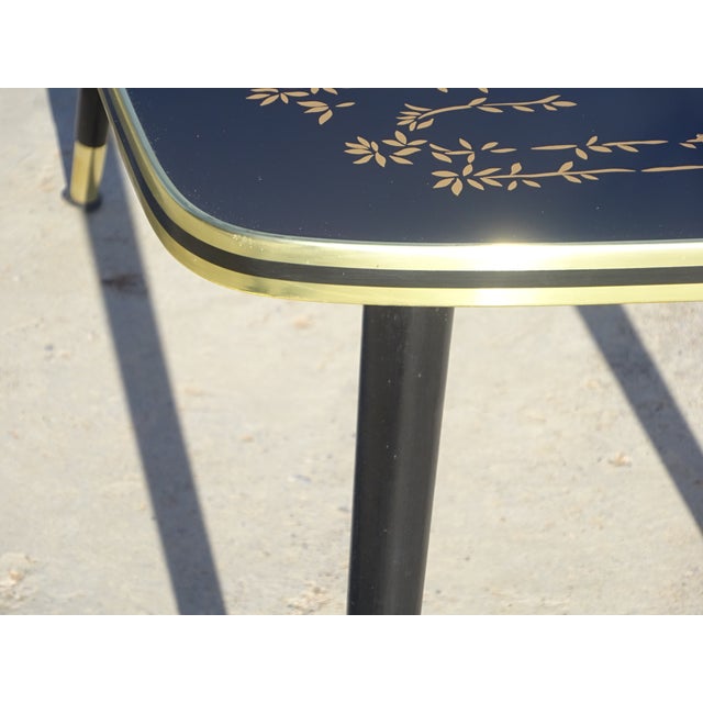 Vintage Coffee Table in Black Formica with Splayed Legs, 1960s For Sale - Image 16 of 18