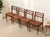 Mid-Century Modern Set of 4 Vintage Danish Modern Rosewood Dining Chairs With Brown Upholstered Seats For Sale - Image 3 of 12