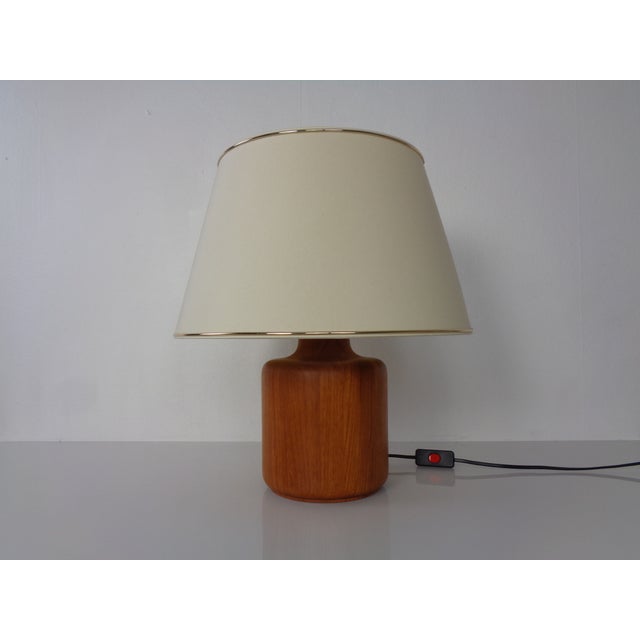 Vintage Teak Table Lamp from Kirk, Denmark, 1960s For Sale - Image 3 of 12