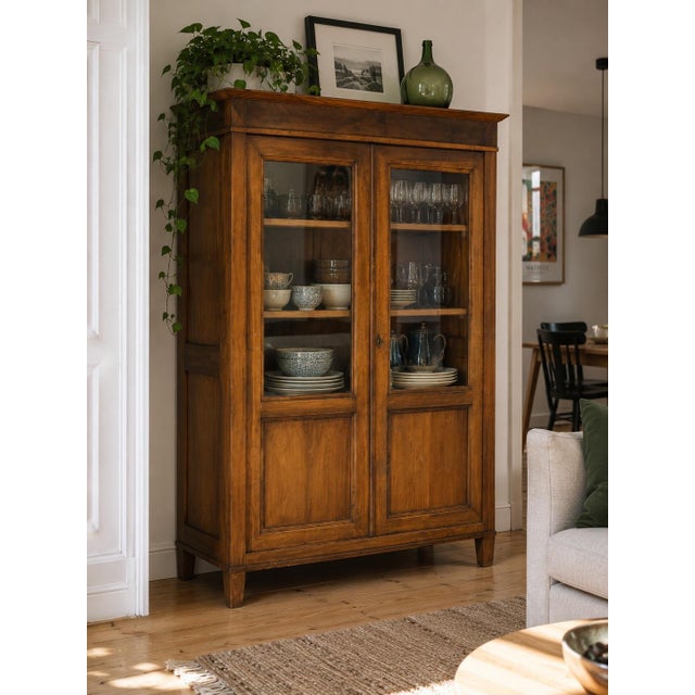 Walnut Display Cabinet, 1890s For Sale - Image 12 of 13