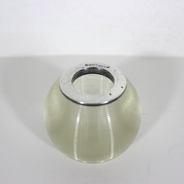 English Antique English Sterling Silver and Glass Match Striker Hallmarked For Sale - Image 3 of 11