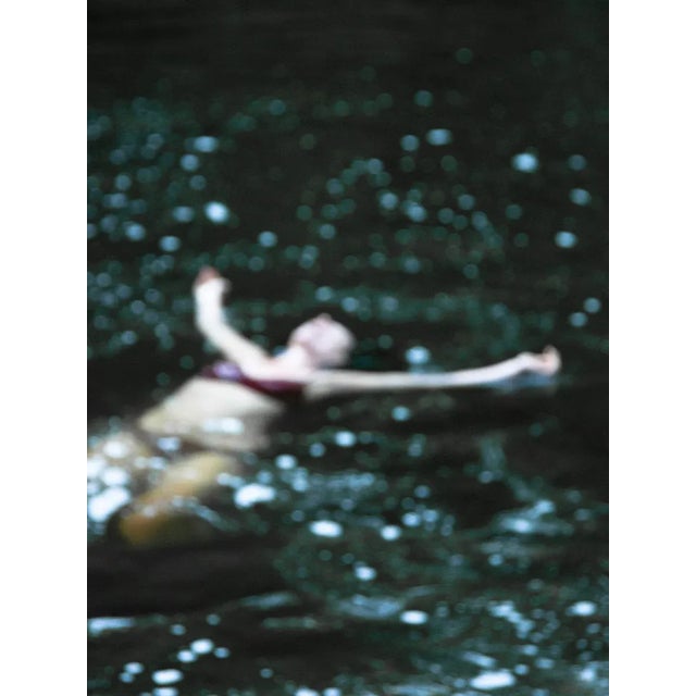 Female Figurative Art Print, Impressionist Woman Swimming Photography Print, Large 30 X 40" Wall Art, "Nightswimming" For Sale