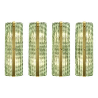 Rectangular Murano Glass Wall Sconces with Chrome Finish by Simoeng for Simoeng, Set of 4 For Sale
