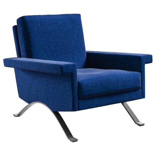 Mid-Century Model 875 Armchair in Metal and Fabric by Ico Parisi for Cassina For Sale - Image 6 of 6