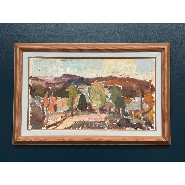 Olle Blomberg, Landscape, 1976, Oil Painting on Canvas, Framed For Sale - Image 17 of 18