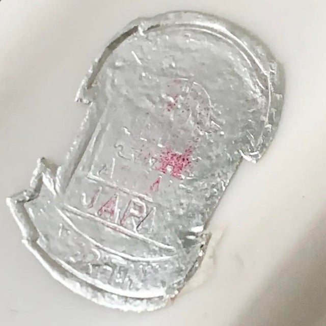 Vintage Bisque Ceramic Flower Holders, Round or Oval Table Ring Runner Frog Vases Low Centerpiece, Set of 4 Pieces For Sale - Image 10 of 11