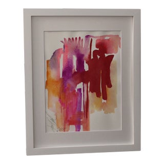 Kelly O'Neal Original Abstract Watercolor Painting, Framed For Sale