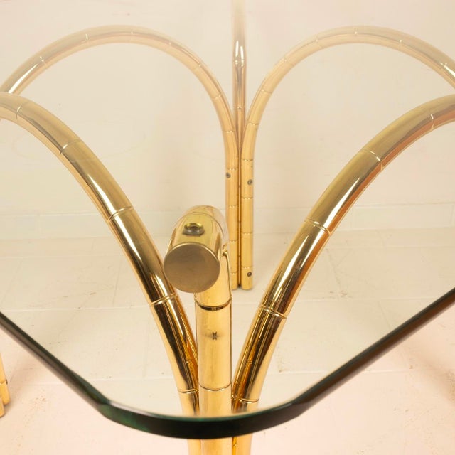 Italian Crystal and Brass Table, 1970s For Sale - Image 11 of 15