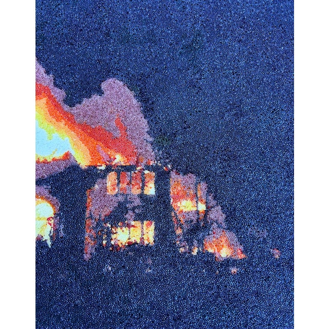 Shonagh Adelman Mixed Media Painting "House on Fire", 2011 For Sale - Image 4 of 9