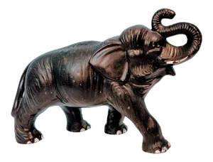 1930s African Sylvac Black Elephant Figurine XL