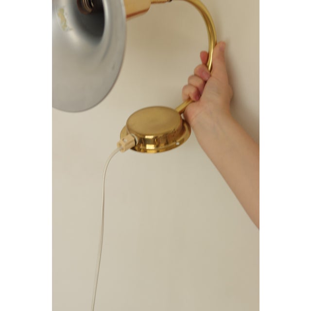 Gold Vintage Trump Shape Lights in Brass by Börje Claes for Norlett Elit, 1960s, Set of 2 For Sale - Image 8 of 18