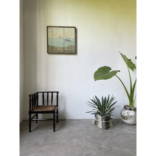 Straw Fireside Chair, 1900s For Sale - Image 3 of 18