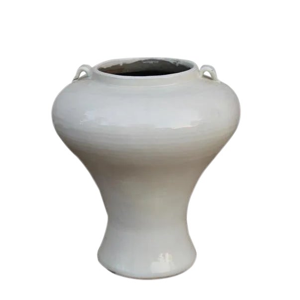 Handmade White Ceramic Vase For Sale