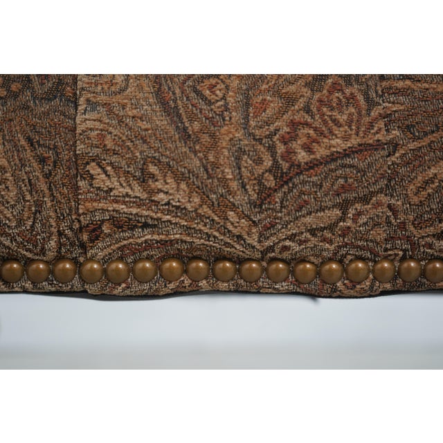 Stickley Tufted Upholstered Leopold Chair W. Ottoman For Sale - Image 12 of 18