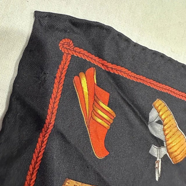 1980s Iconic Small Silk Scarf by Salvatore Ferragamo For Sale - Image 11 of 11