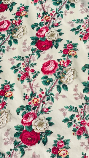 Vintage Fabric With Flower Patterns- 14 Yards