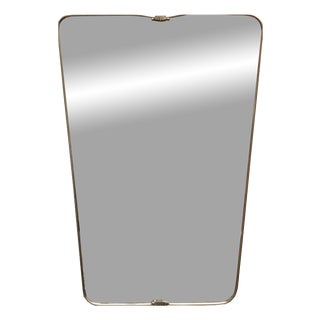 Brass Shield-Shaped Wall Mirror by Gio Ponti, Italy, 1950s For Sale
