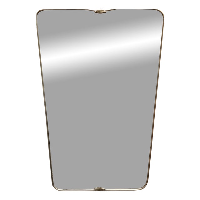 Brass Shield-Shaped Wall Mirror by Gio Ponti, Italy, 1950s For Sale