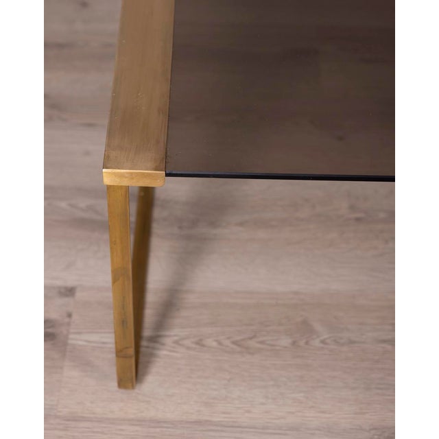 Vintage Italian Brass and Glass Coffee Table, 1960s For Sale - Image 6 of 9