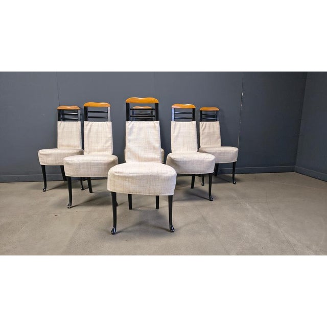 Vintage Dining Chairs attributed to Giorgetti, 1970s, Set of 6 For Sale - Image 14 of 17