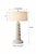 Late 20th Century Late 20th Century Large Sculptural Barley Twist Plaster Table Lamp With 17” Linen Drum Shade – 33” Tall For Sale - Image 5 of 7