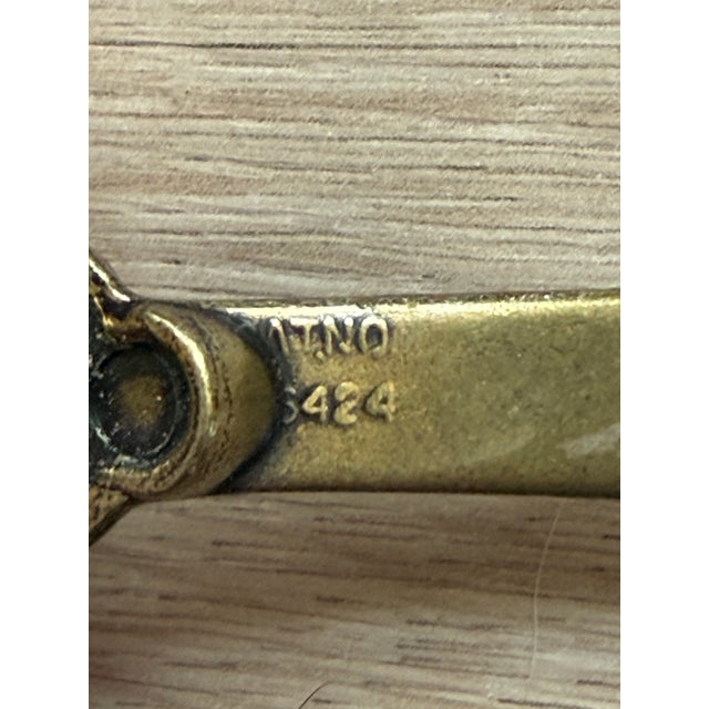 Metal Vintage Amerock Carriage House 735-1 Solid Brass Cabinet Pulls – Set of 16 For Sale - Image 7 of 12